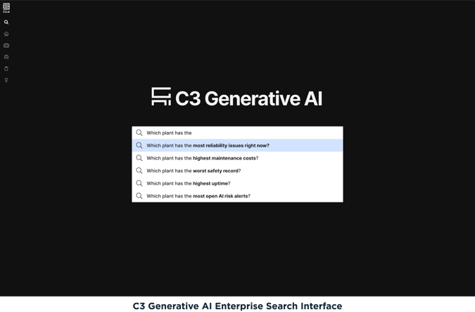 C3 Generative AI Enterprise Search Interface
