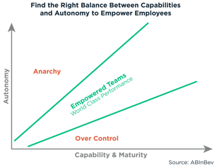 Find the Right Balance Between Capabilities and Autonomy to Empower Employees - Graphic Source: ABInBev