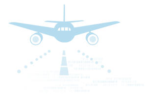 airplane takeoff with digital landing